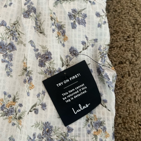 Lulus boho Fond of Frolicking White Floral Print Seersucker Maxi Dress - Picture 8 of 9